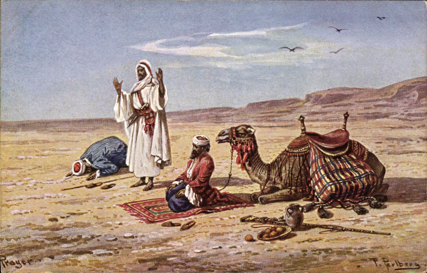 CPA Fantaisie Orientalisme Chameau