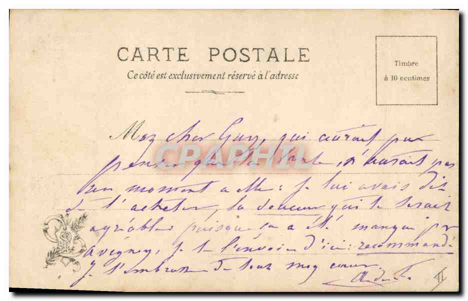 CPA Fantaisie Orientalisme Salon 1901 Marchand de beignets arabes — Rückseite
