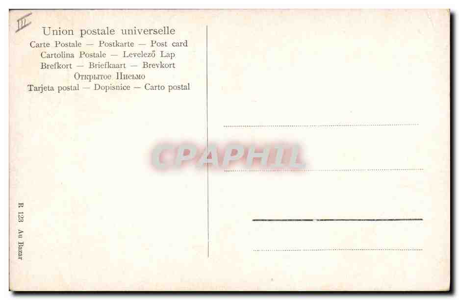 CPA Fantaisie Orientalisme Au bazar — Rückseite