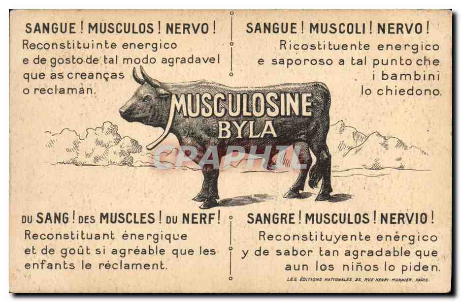 CPA Fantaisie Orientalisme Kabylie Publicite Musculosine Byla  — Rückseite