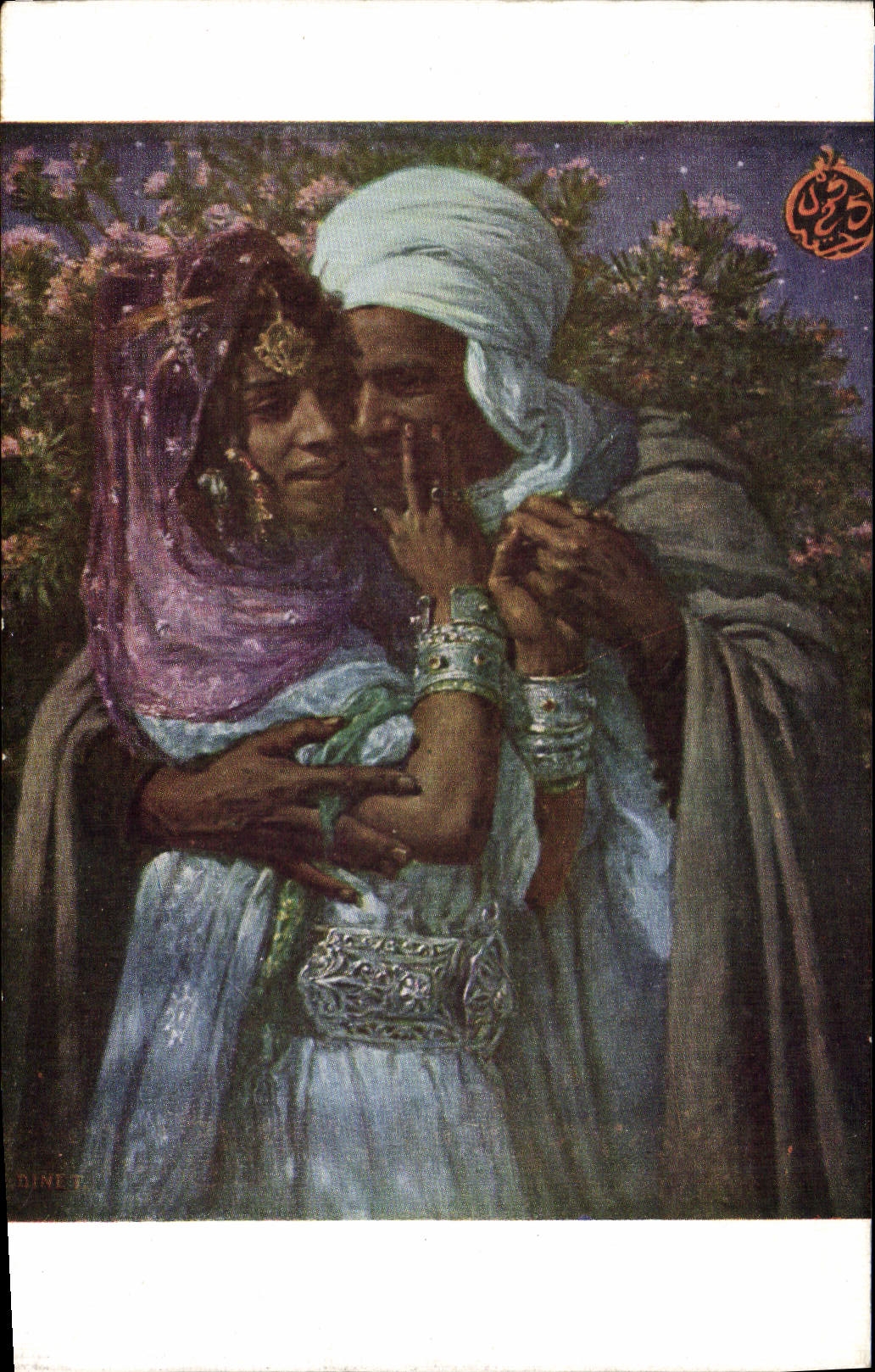 CPA Fantaisie Orientalisme Dinet Esclave d'amour