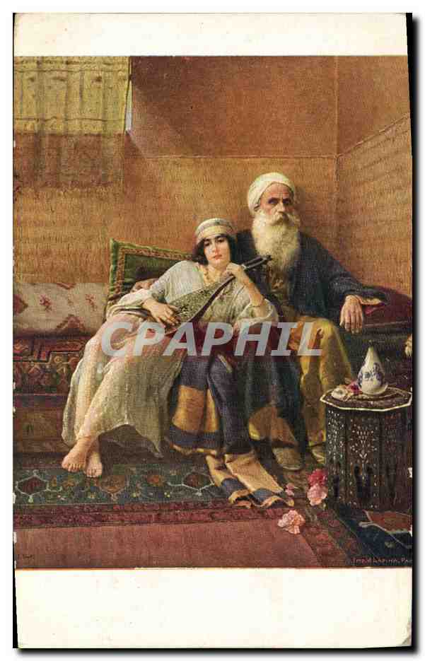 CPA Fantaisie Orientalisme Ernst Sa seule joie