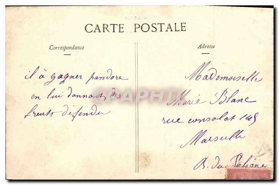 CPA Fantaisie Enfant Pierrot Maraudeur — Verso