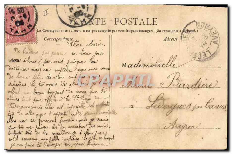 CPA Fantaisie Enfant Femme Ste Marie — Rückseite
