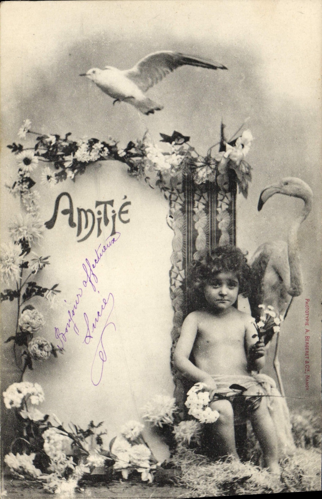 CPA Fantaisie Enfant Amitie