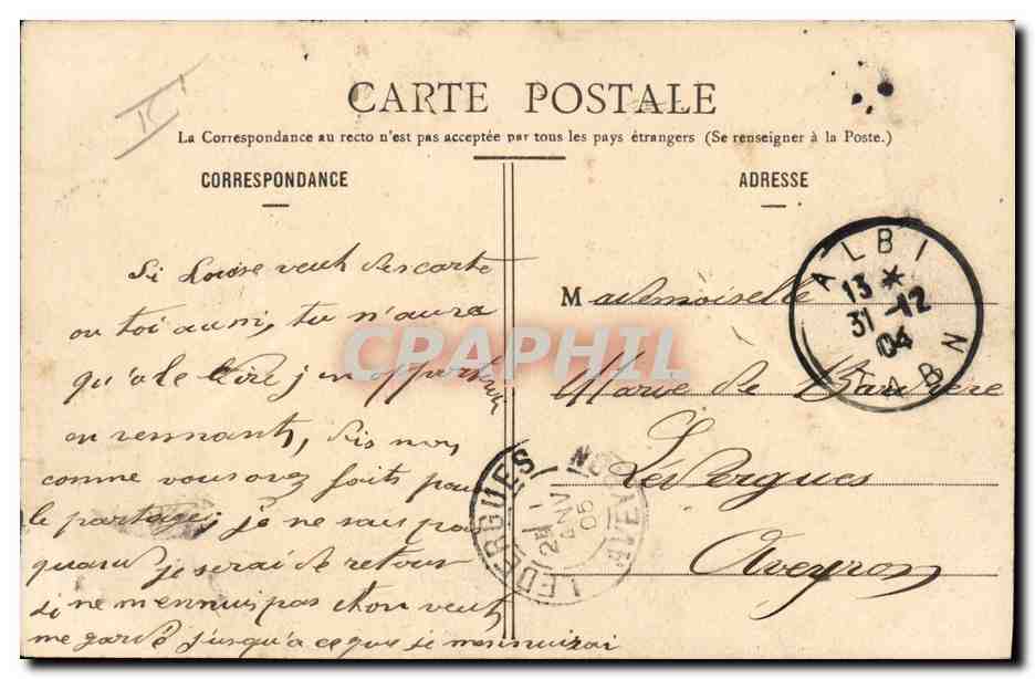 CPA Fantaisie Enfant La petite modiste — Verso