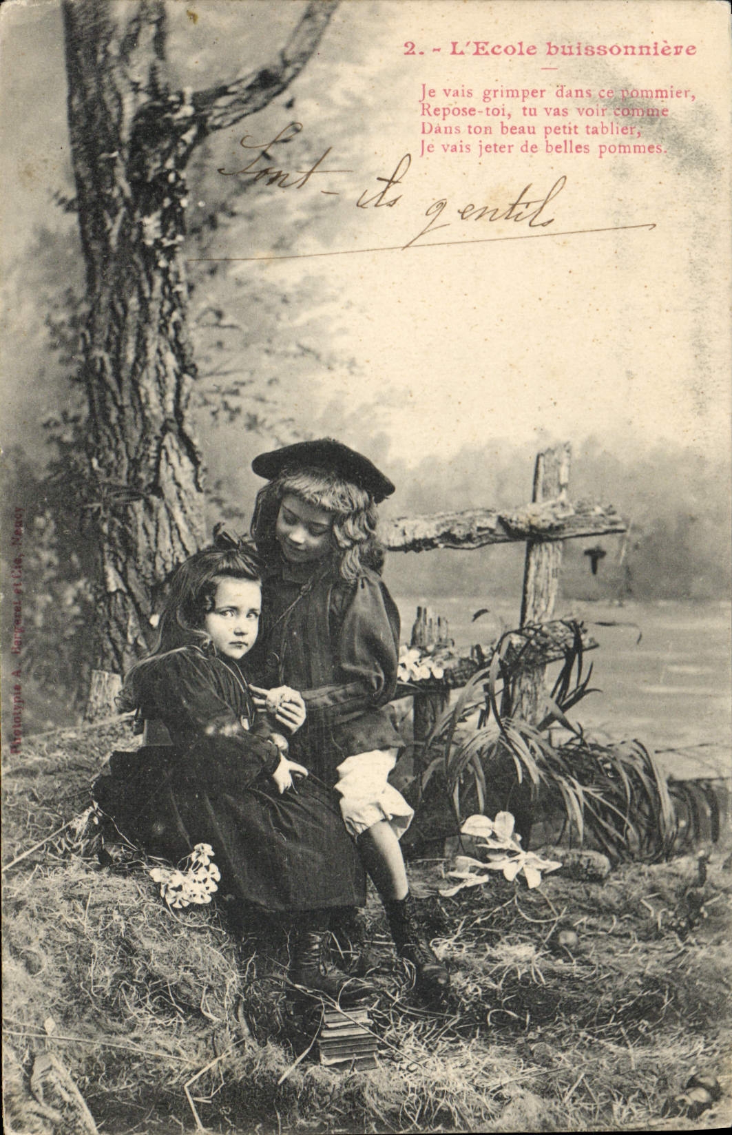 CPA Fantaisie Enfant L'ecole buissonniere