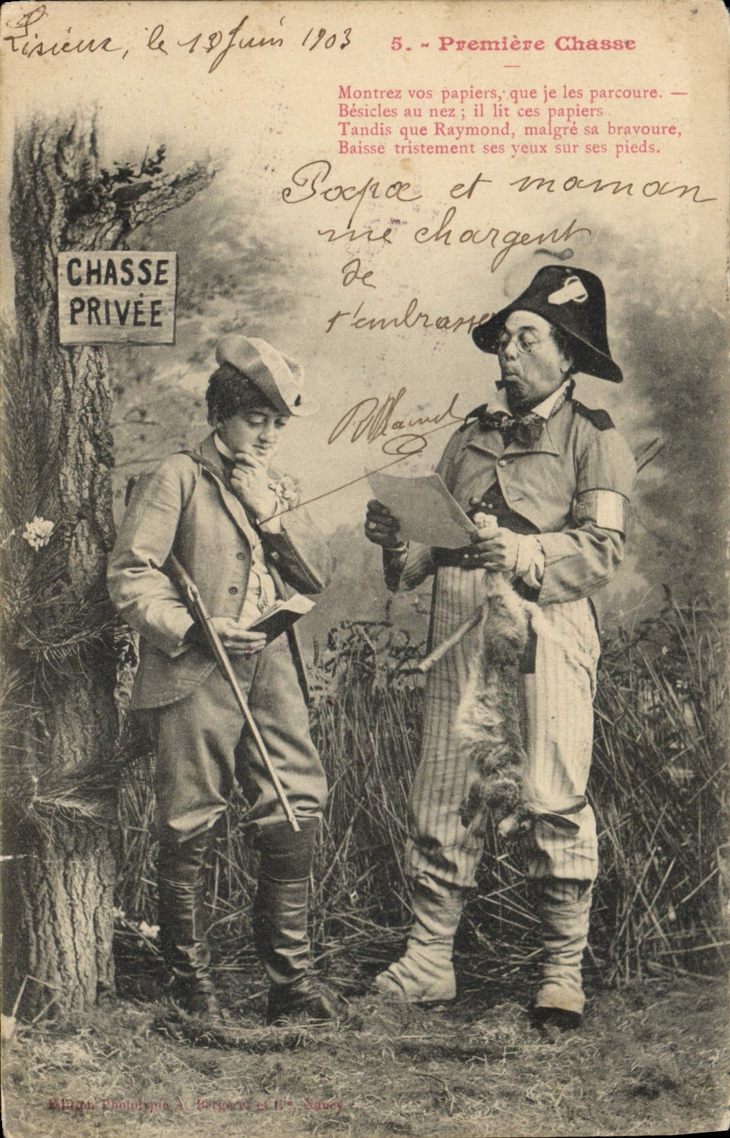 Privater Jagd — Erste Jagd — Verlag: Éd. Théophile in Paris