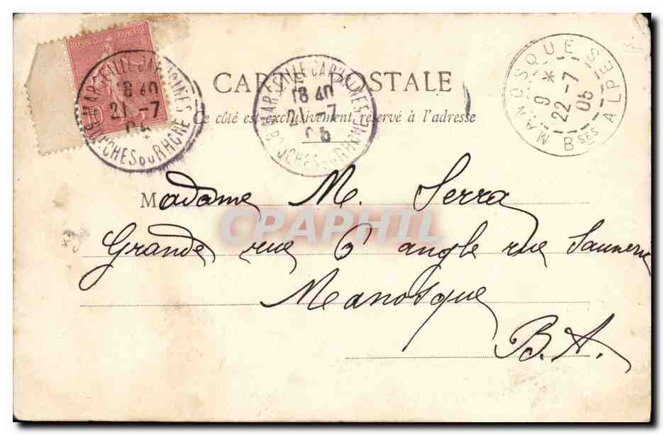 CPA Fantaisie Enfant Colis bebe — Rückseite