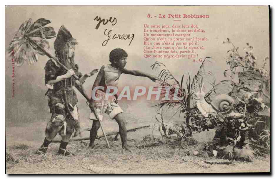 CPA Fantaisie Enfant Le petit Robinson
