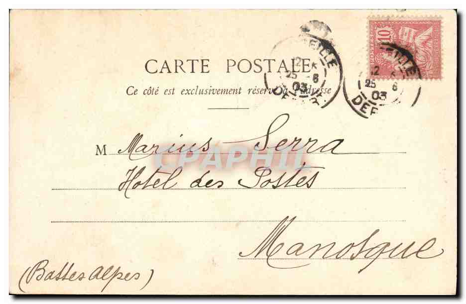 CPA Fantaisie Femme Le vieux marcheur — Verso