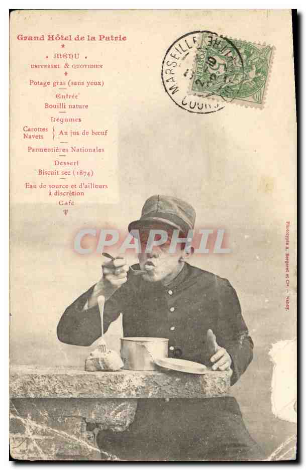 CPA Fantaisie Grand Hotel de la Patrie Soldat 