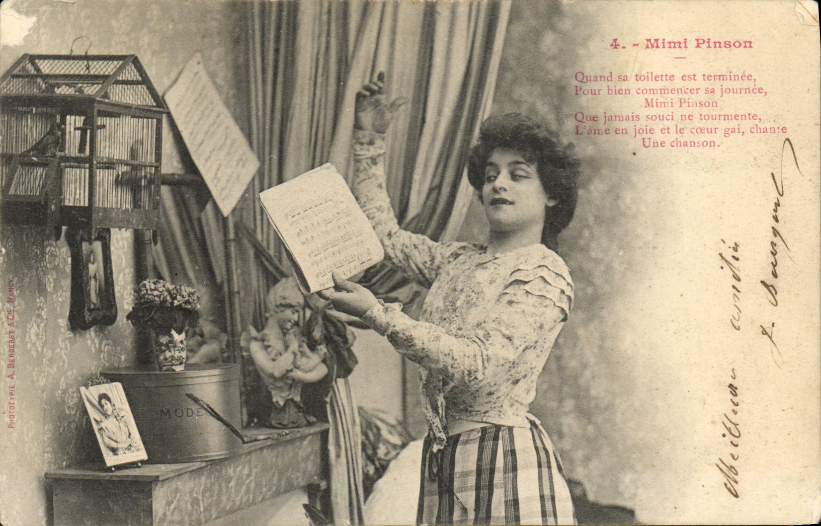 CPA Fantaisie Femme Mimi Pinson