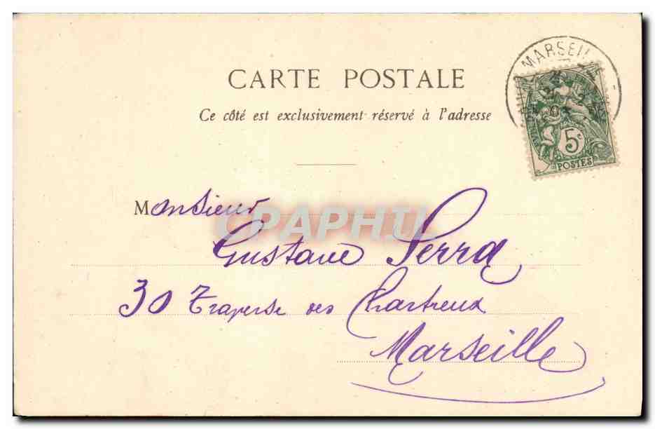 CPA Fantaisie Enfant Paresse Travail — Verso