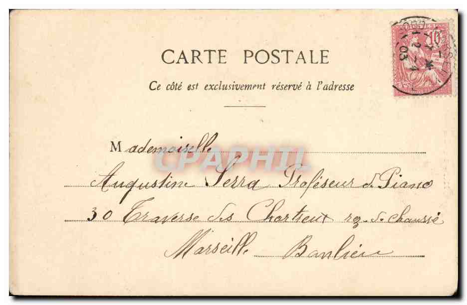 CPA Fantaisie Enfant La charite — Verso