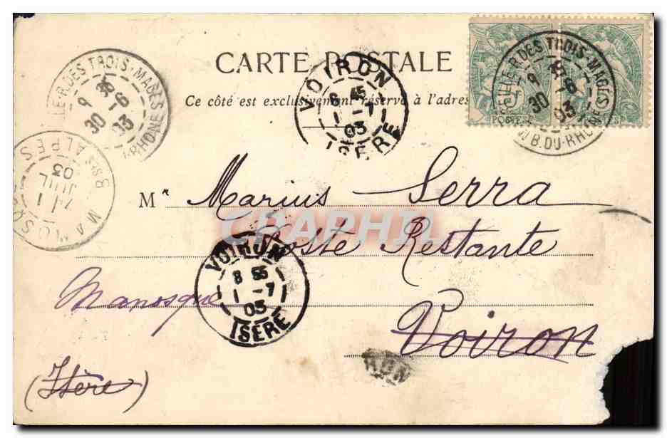 Femme et jeune homme — scène d'amour — phototypie Bergeron & Cie, Nancy — Verso
