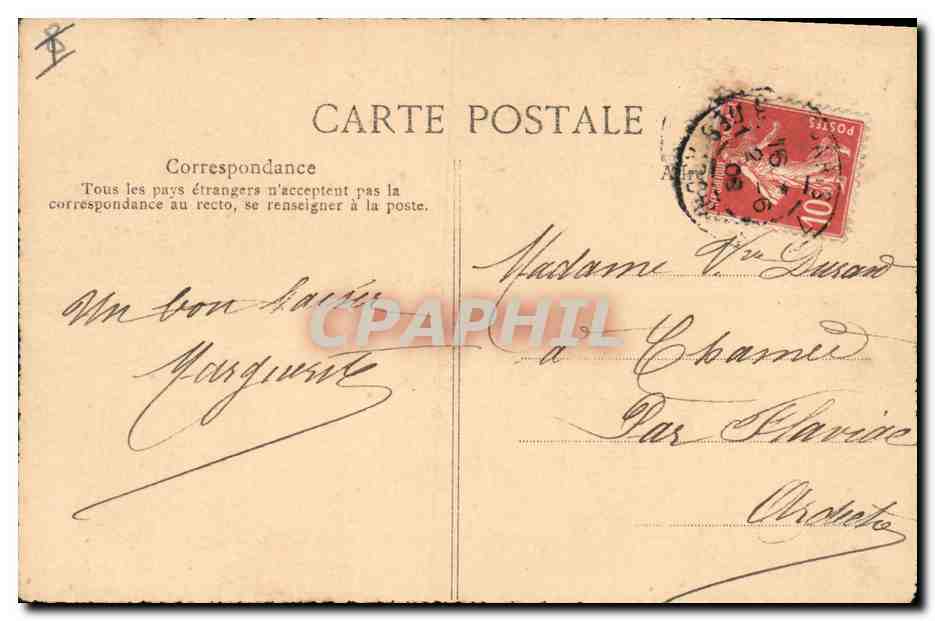 CPA Signature du Petit Capet Fils de louis XVI pendant sa detention dans la prison du temple — Rückseite