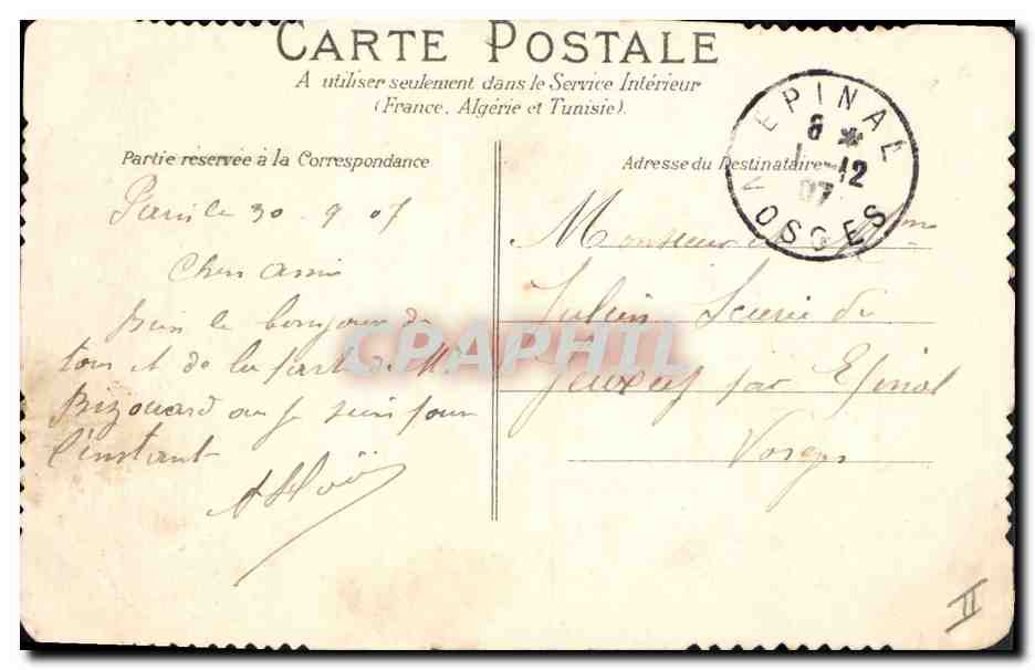 CPA Pompadour — Rückseite