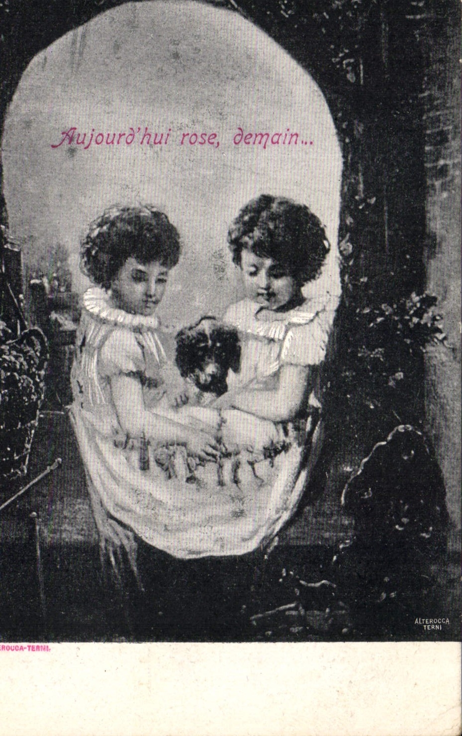 Twee kinderen met een hond — Vandaag roze, morgen... — ALTEROCCA TERNI