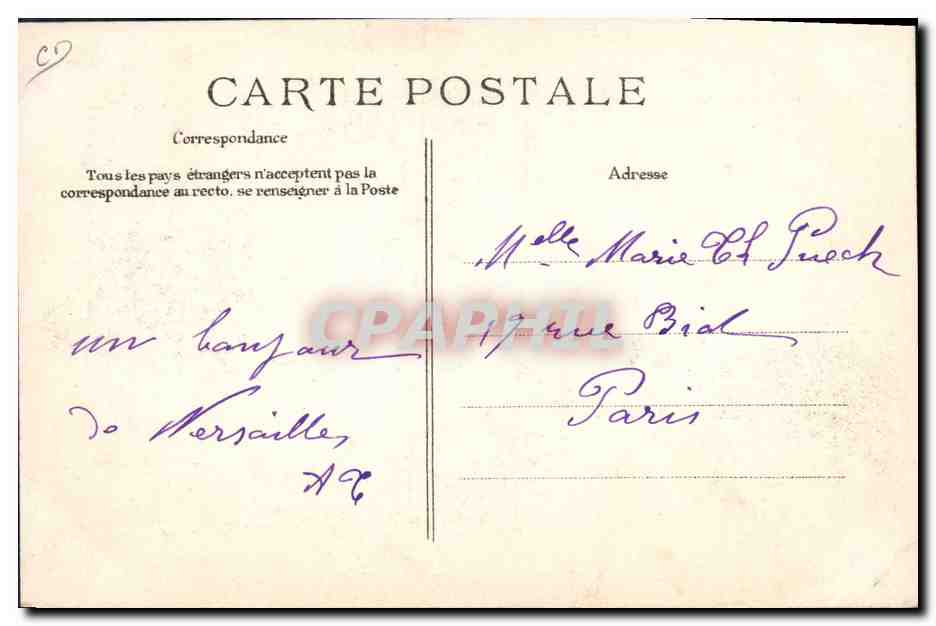 Versailles — Funérailles nationales des victimes du dirigeable « République » — Caserne du 1er Génie — Départ du cortège — Éditeur E.P.D. — Reverso