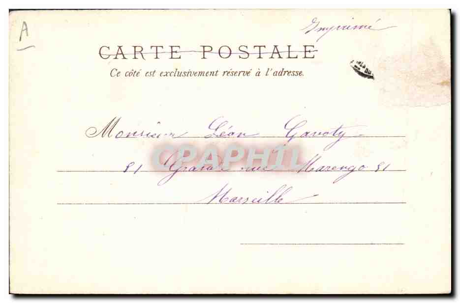 Pug — dessin colorisé — Robert Tock & fils, Série 53, n°6 — Verso