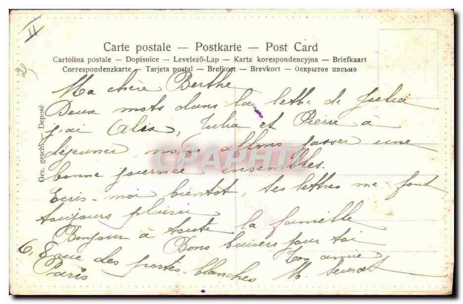 CPA Chien Chiens Chiot — Verso