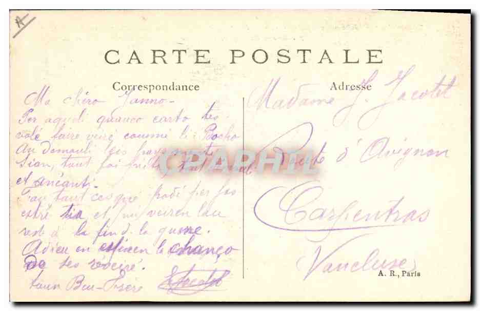 Parc sanitaire français — Meaux — A.R. n°230 — Rückseite