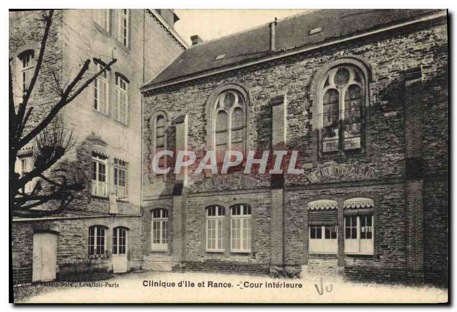 Clinique d'Ille et Rance — Cour intérieure — Éditeur : Éd. Boudet, Valois-Socq, Lavallois-Paris