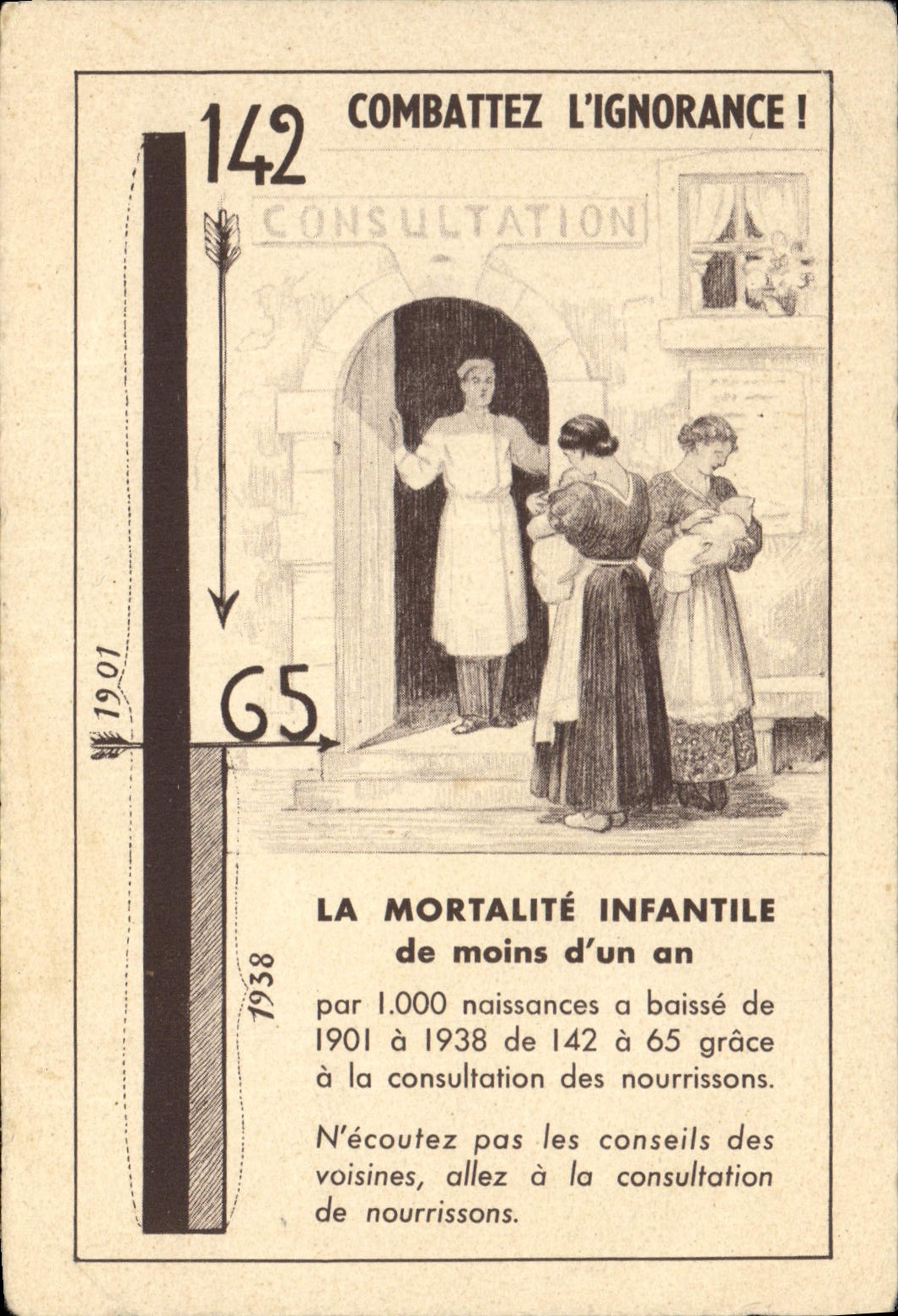 CPA La mortalite infantile 