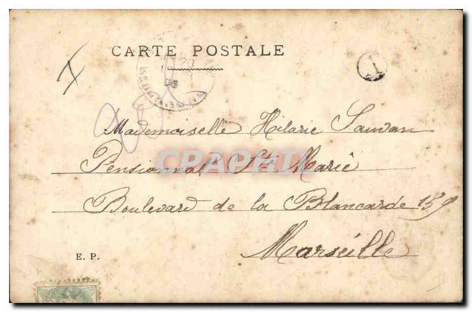 CPA Fantaisie Enfant Bebe Lune — Verso
