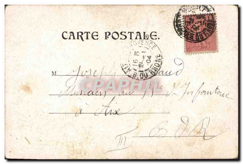Sujet : Trois personnages caricaturés (lune, soleil, étoile) — éditeur : CPAPHIL, n° 499 — Reverso