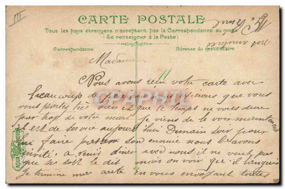 CPA Fantaisie Enfant Bebe La poursuite — Rückseite