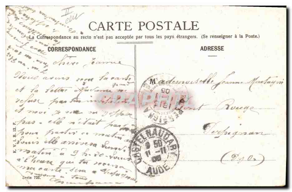 CPA Fantaisie Enfant Bebe Femme — Rückseite