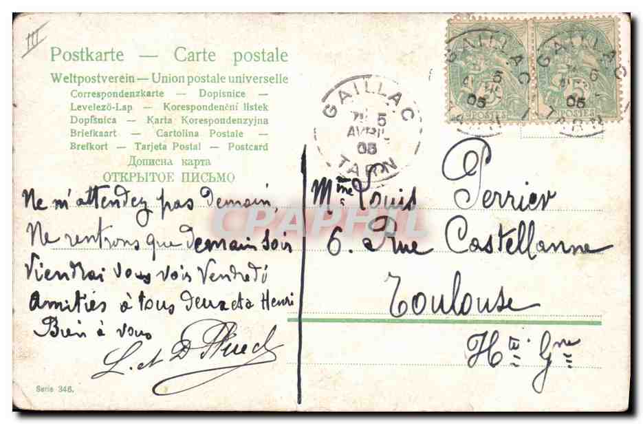 CPA Fantaisie Enfant Bebe  — Rückseite