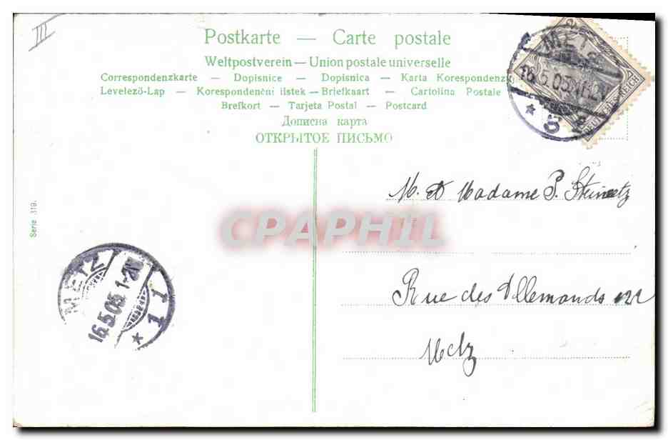 CPA Fantaisie Enfant Bebe  — Rückseite