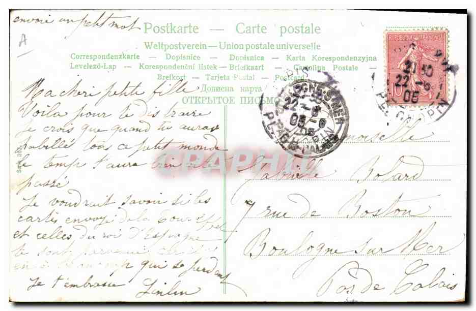 CPA Fantaisie Enfant Bebe  — Rückseite