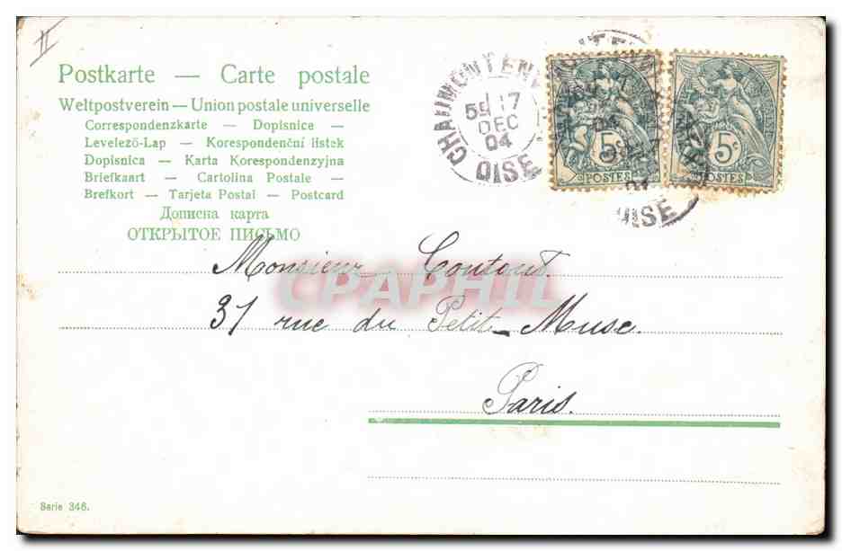 CPA Fantaisie Enfant Bebe  — Rückseite