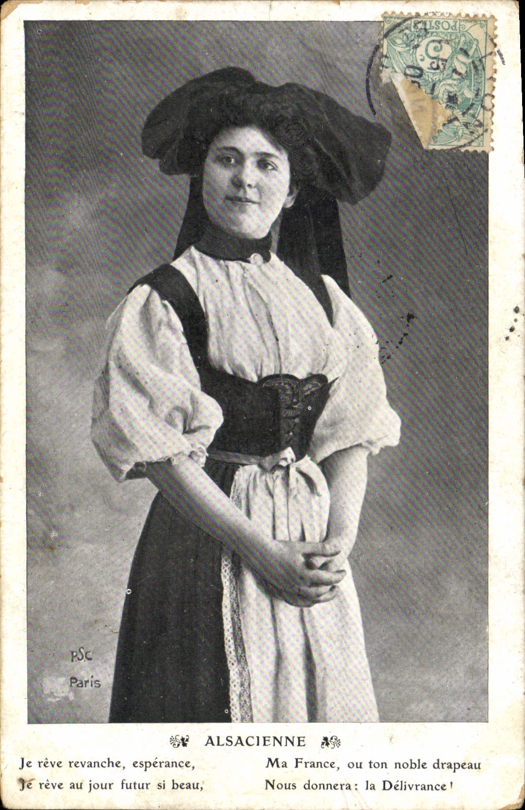 CPA Folklore Alsace Alsacienne