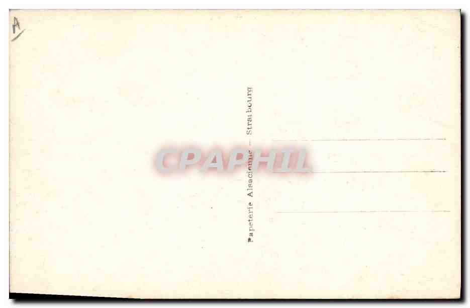 CPA Folklore Alsace Alsaciennes Scene champetre — Verso