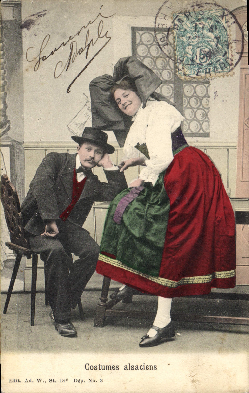 CPA Folklore Alsace 