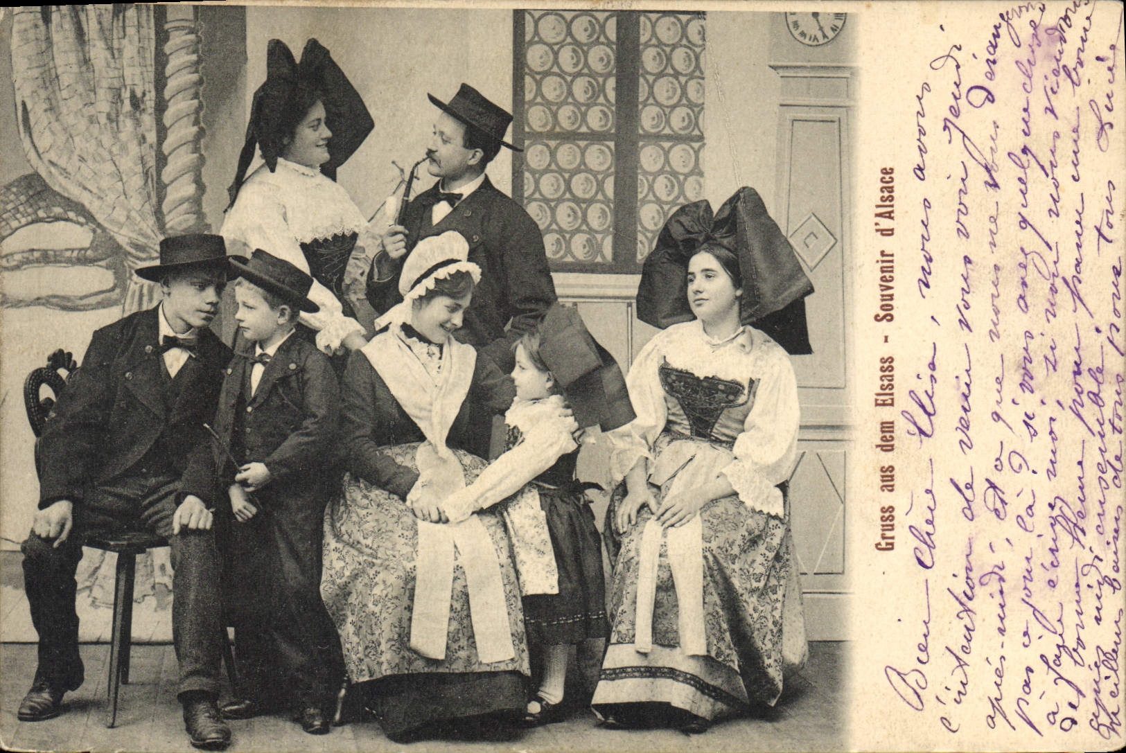 CPA Folklore Alsace Souvenir
