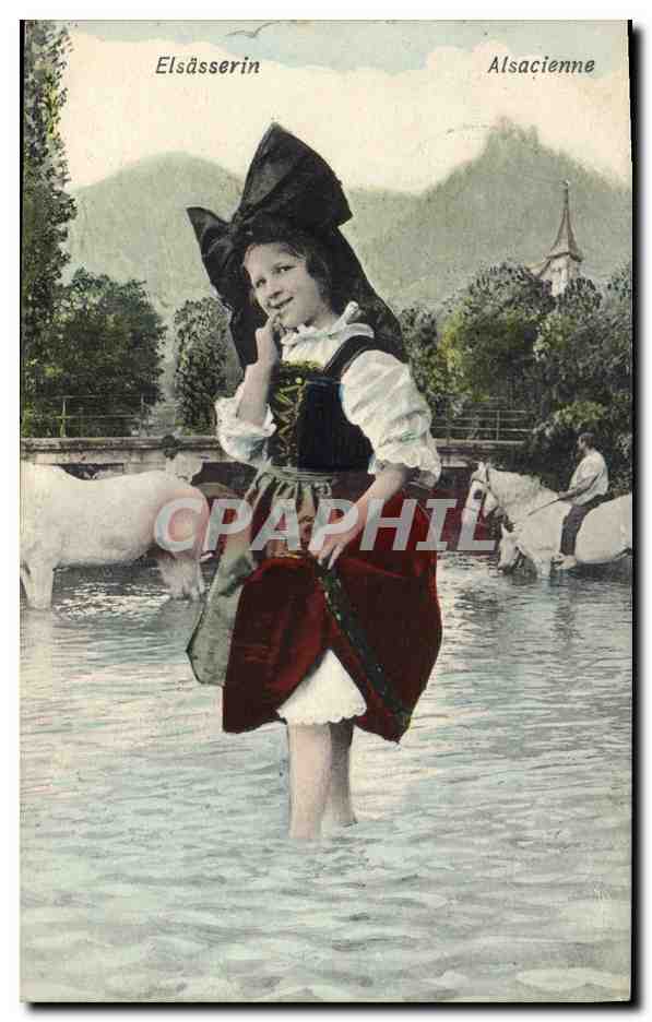 CPA Folklore Alsace Alsacienne