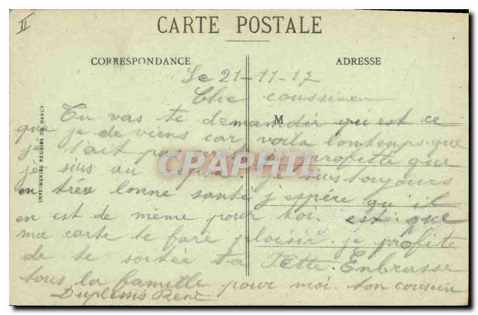 CPA Folklore Alsace  — Verso