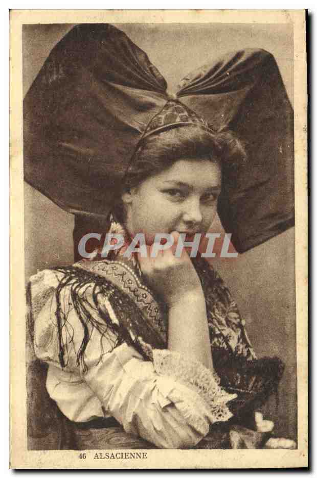CPA Folklore Alsace Alsacienne