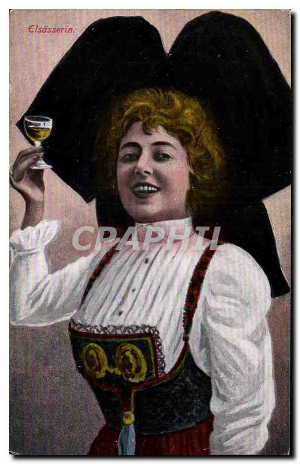 CPA Folklore Alsace Elsasserin
