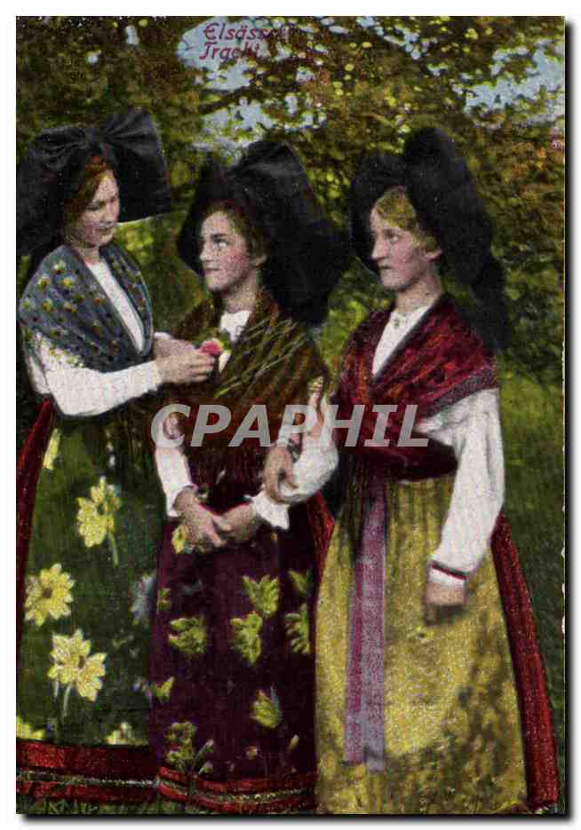 CPA Folklore Alsace 