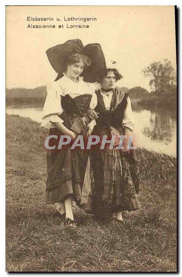 CPA Folklore Alsace Alsacienne et Lorraine