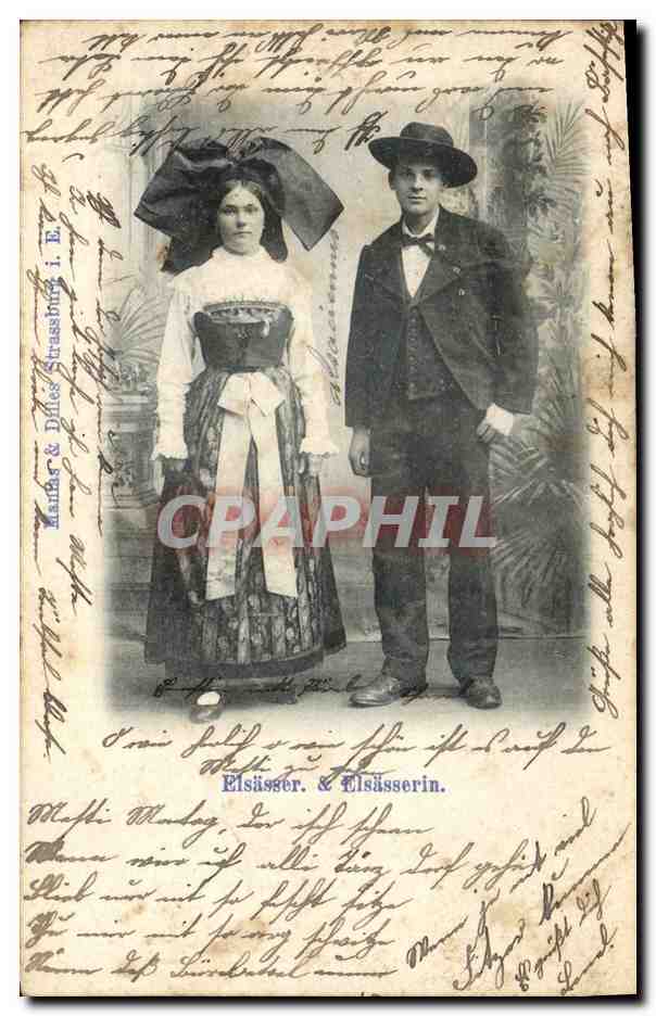 CPA Folklore Alsace Alsacienne