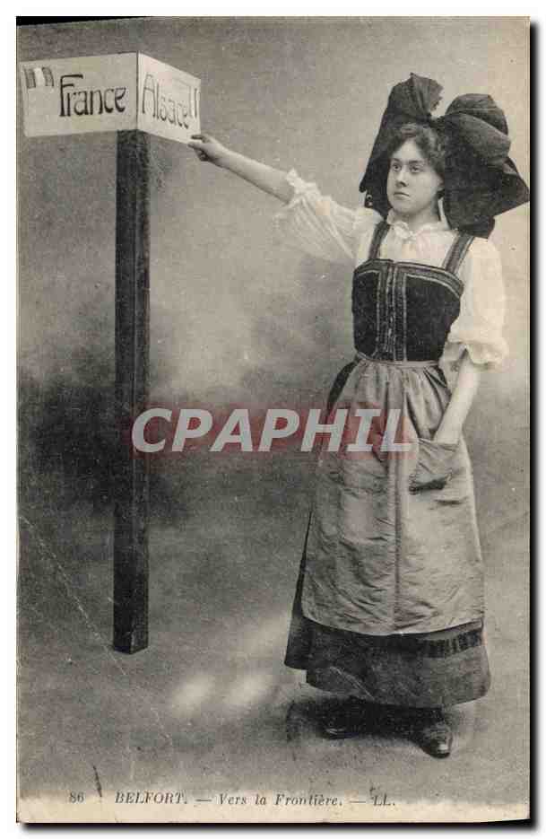 CPA Folklore Alsace Belfort Vers la frontiere