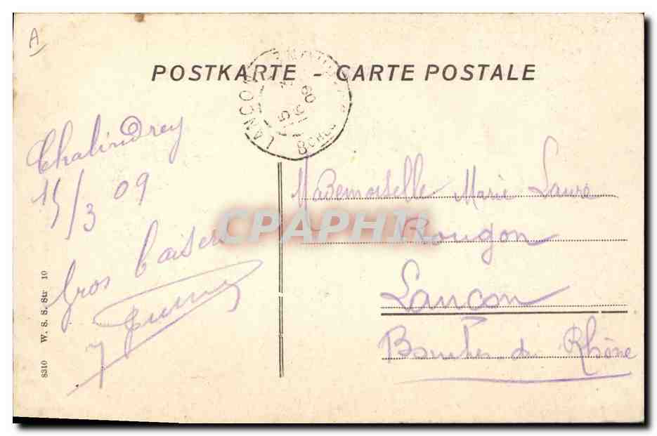 CPA Folklore Alsace Costumes alsaciens — Verso
